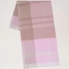 Large Check Merino Wool Scarf Bright Pink -Fashion Bag Store G VS4295 889J921