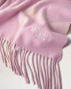 Large Check Merino Wool Scarf Bright Pink -Fashion Bag Store G VS4295 889J921 3