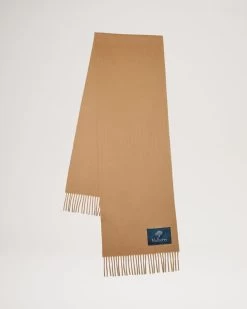 Small Solid Merino Wool Scarf Teak