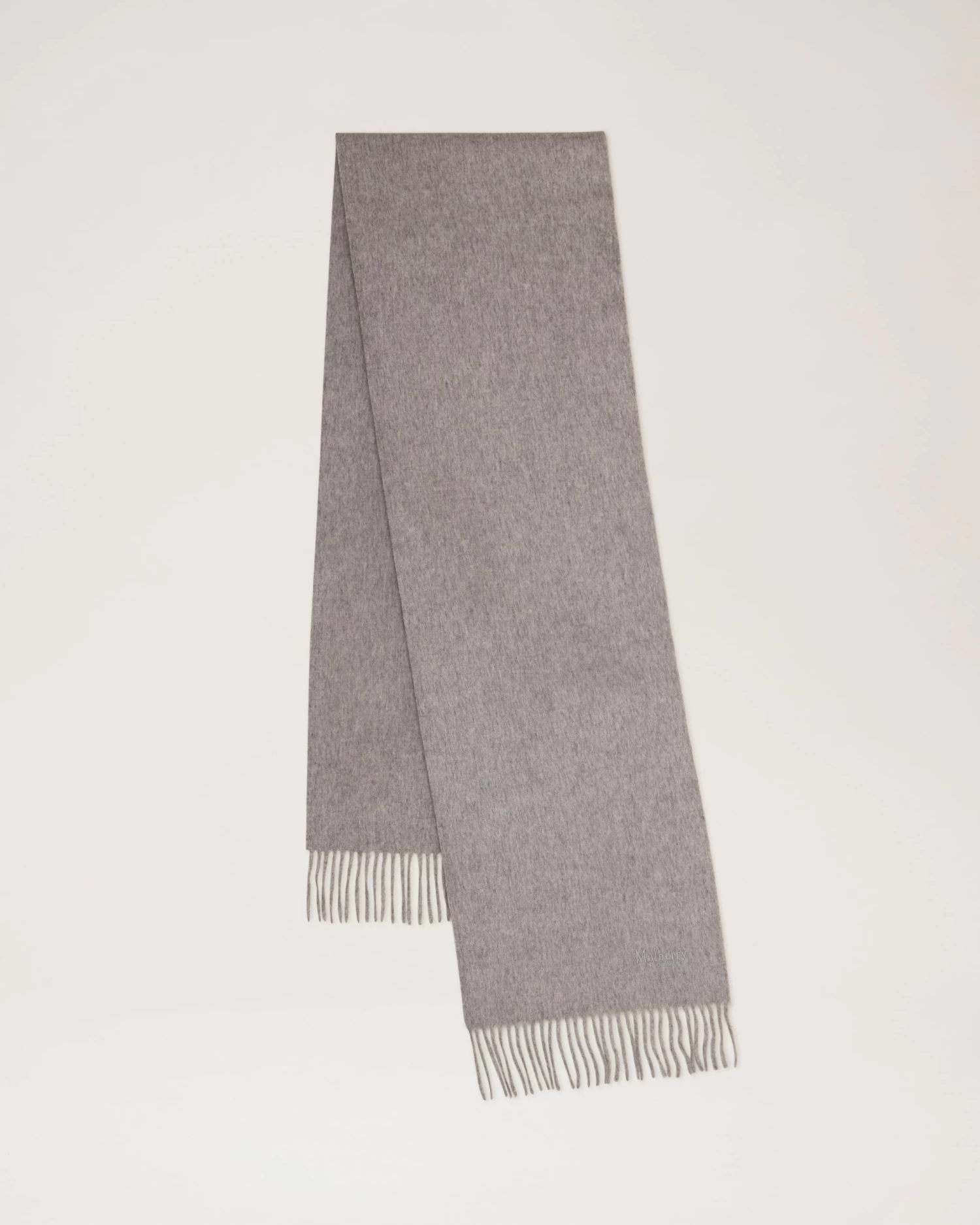 Small Solid Merino Wool Scarf Light Grey Melange Merino 3 Small Solid Merino Wool Scarf Light Grey Melange Merino