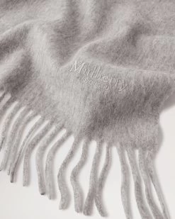 Small Solid Merino Wool Scarf Light Grey Melange Merino 8 Small Solid Merino Wool Scarf Light Grey Melange Merino -Fashion Bag Store G VS4318 946C914 3