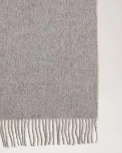 Small Solid Merino Wool Scarf Light Grey Melange Merino 9 Small Solid Merino Wool Scarf Light Grey Melange Merino -Fashion Bag Store G VS4318 946C914 P
