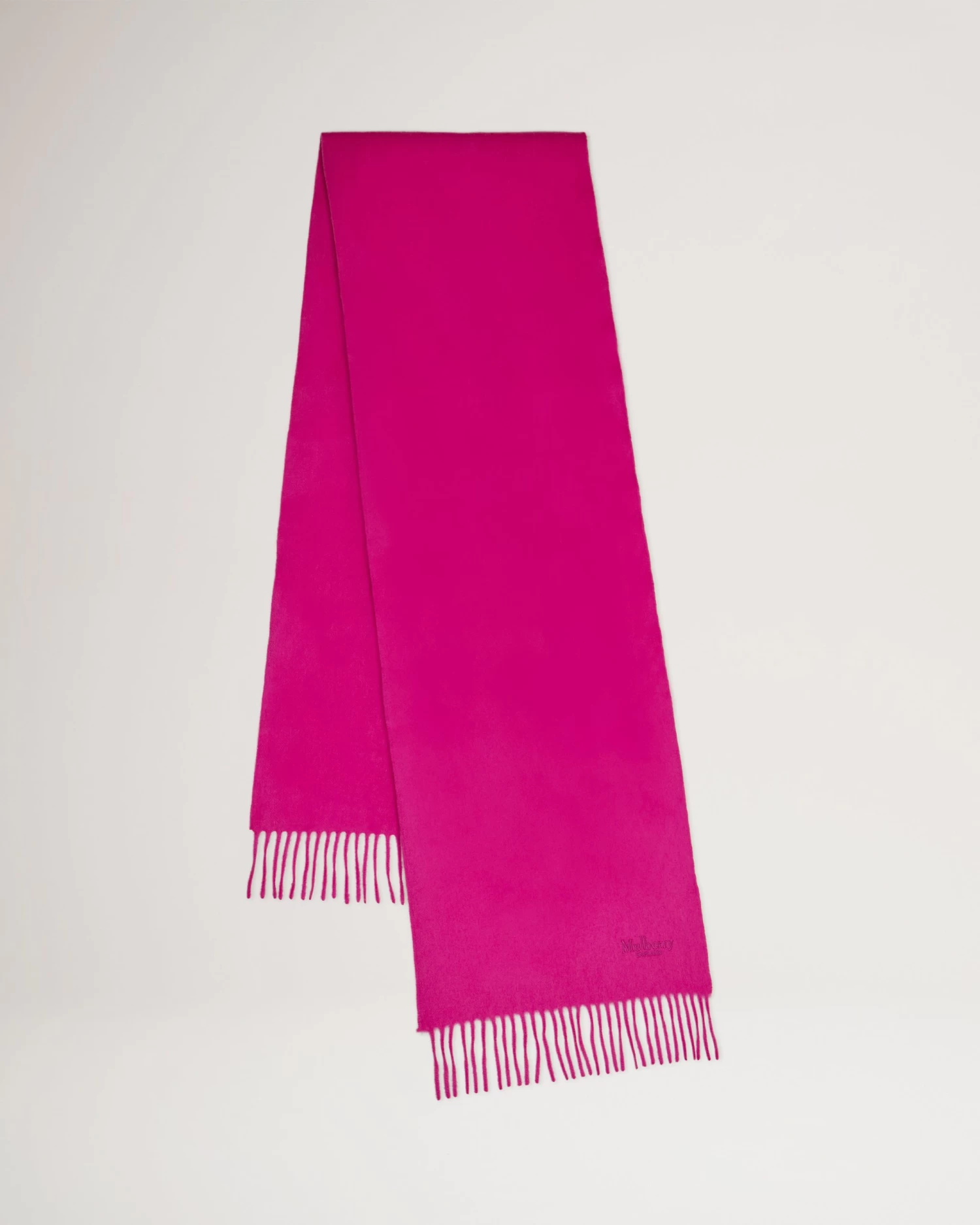 Small Solid Merino Wool Scarf Mulberry Pink 4 Small Solid Merino Wool Scarf Mulberry Pink - Image 2