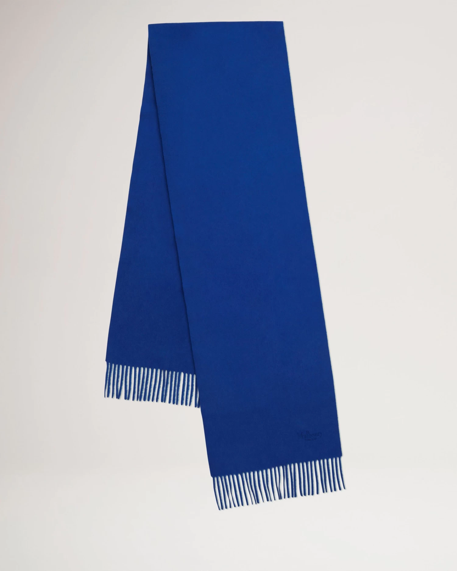 Small Solid Merino Wool Scarf Pigment Blue 4 Small Solid Merino Wool Scarf Pigment Blue - Image 2