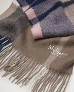 Small Check Lambswool Scarf Sorbet Pink -Fashion Bag Store G VS4319 007J941 3