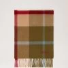 Small Check Lambswool Scarf Moss 1 Small Check Lambswool Scarf Moss -Fashion Bag Store G VS4319 007Q130