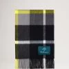Small Check Lambswool Scarf Yellow