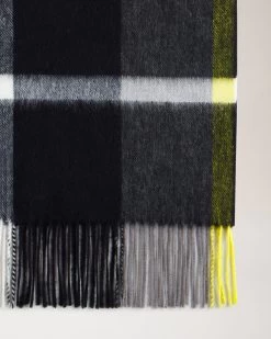 Small Check Lambswool Scarf Yellow 9 Small Check Lambswool Scarf Yellow -Fashion Bag Store G VS4319 823P100 P