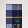 Small Check Lambswool Scarf Cornflower Blue