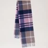Small Check Merino Wool Scarf Sorbet Pink