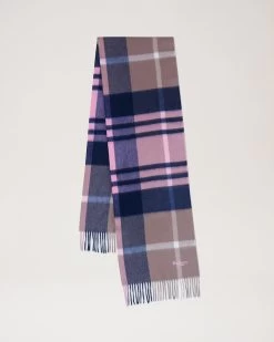 Small Check Merino Wool Scarf Sorbet Pink