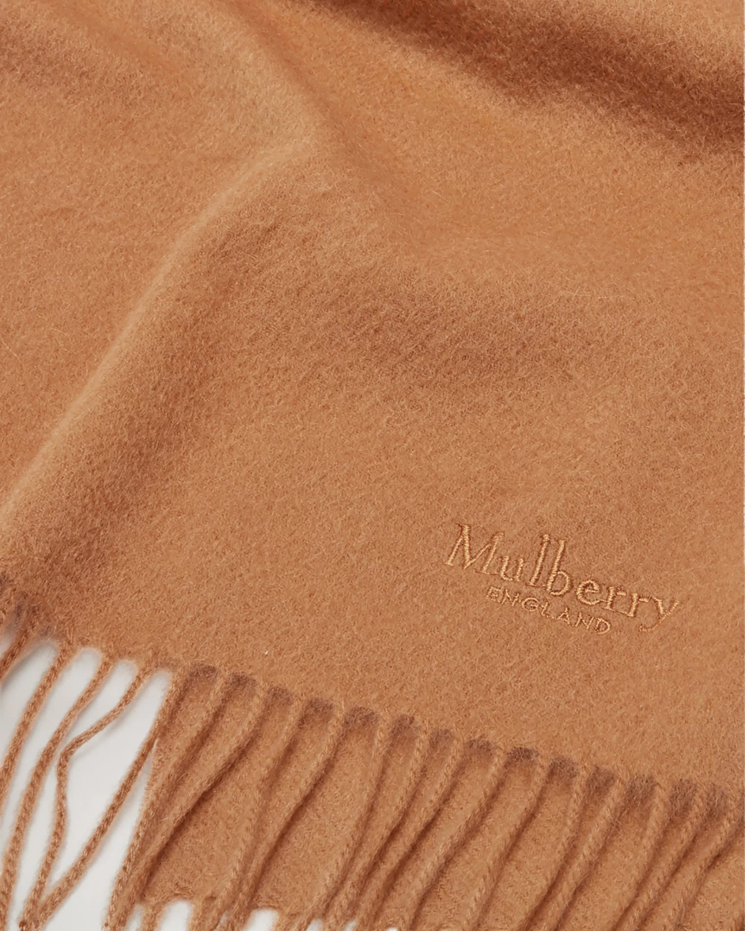 Cashmere Scarf Dark Camel 4 Cashmere Scarf Dark Camel - Image 2