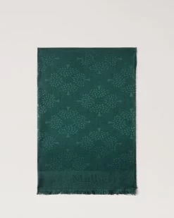 Mulberry Tree Rectangular Scarf Mulberry Green
