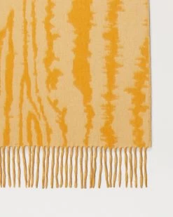 Cashmere Blend Moire Scarf Double Yellow -Fashion Bag Store G VS4680 829P677 P