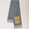 Alpaca Patch Solid Scarf Charcoal 2 Alpaca Patch Solid Scarf Charcoal -Fashion Bag Store G VS4690 858C110