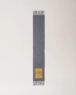 Alpaca Patch Solid Scarf Charcoal -Fashion Bag Store G VS4690 858C110 3