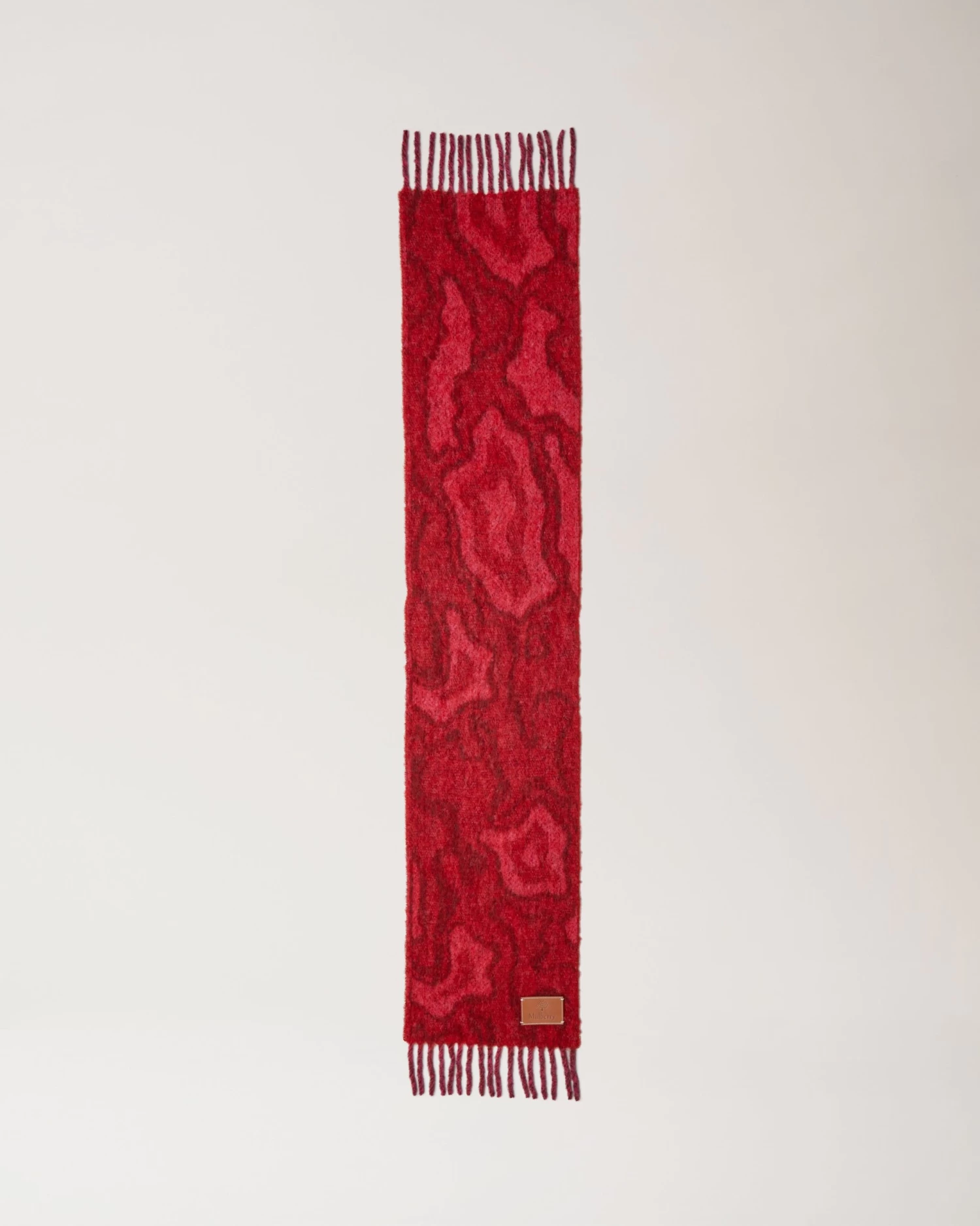 Camo Alpaca Scarf Lancaster Red & Mulberry Pink 6 Camo Alpaca Scarf Lancaster Red & Mulberry Pink - Image 4