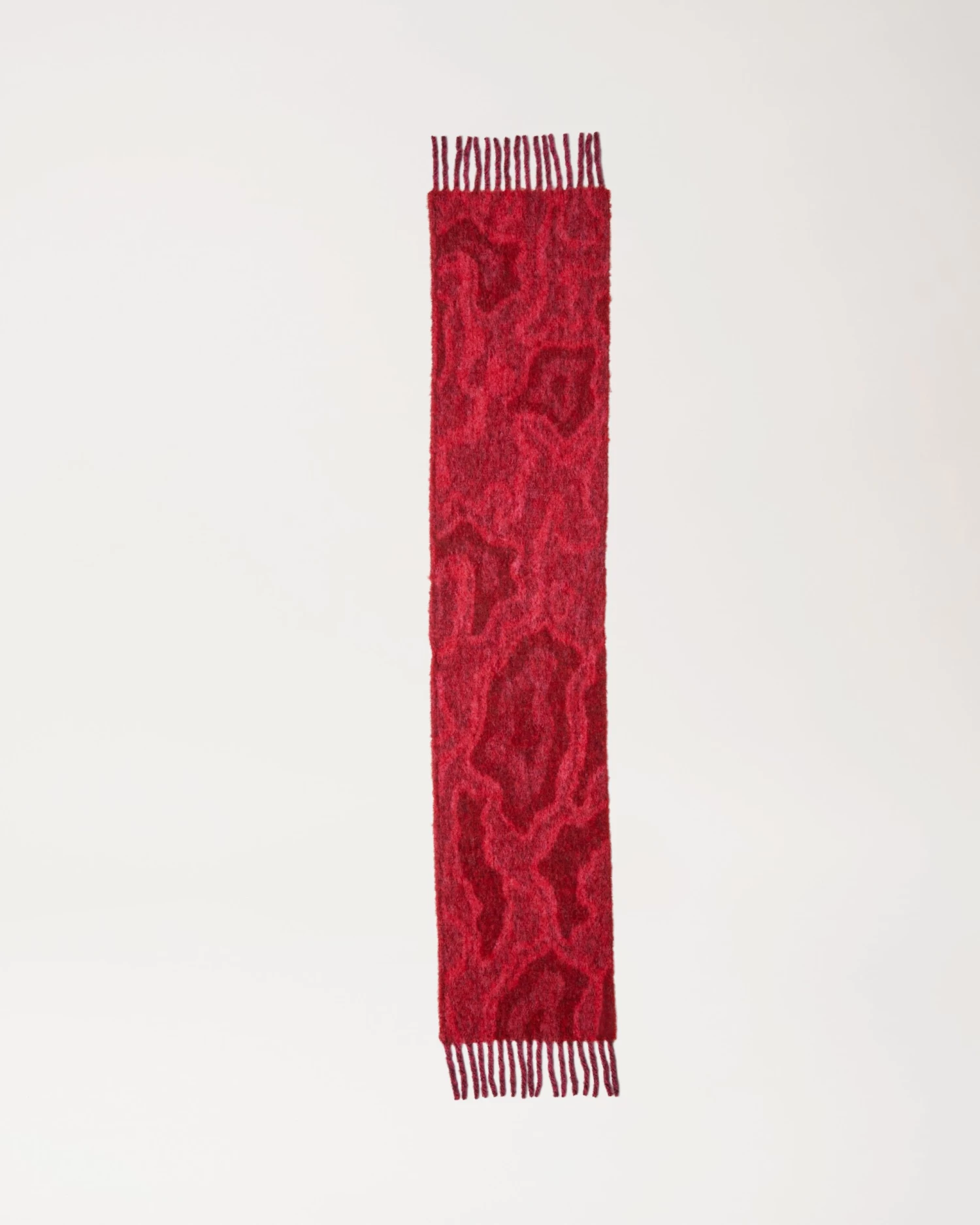 Camo Alpaca Scarf Lancaster Red & Mulberry Pink 7 Camo Alpaca Scarf Lancaster Red & Mulberry Pink - Image 5