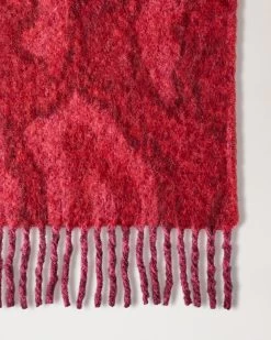 Camo Alpaca Scarf Lancaster Red & Mulberry Pink 13 Camo Alpaca Scarf Lancaster Red & Mulberry Pink -Fashion Bag Store G VS4691 859L687 P