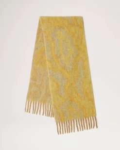 Camo Alpaca Scarf Double Yellow & Charcoal -Fashion Bag Store G VS4691 859P680 3