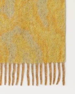 Camo Alpaca Scarf Double Yellow & Charcoal -Fashion Bag Store G VS4691 859P680 P