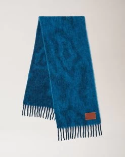 Camo Alpaca Scarf Portobello Blue & Midnight