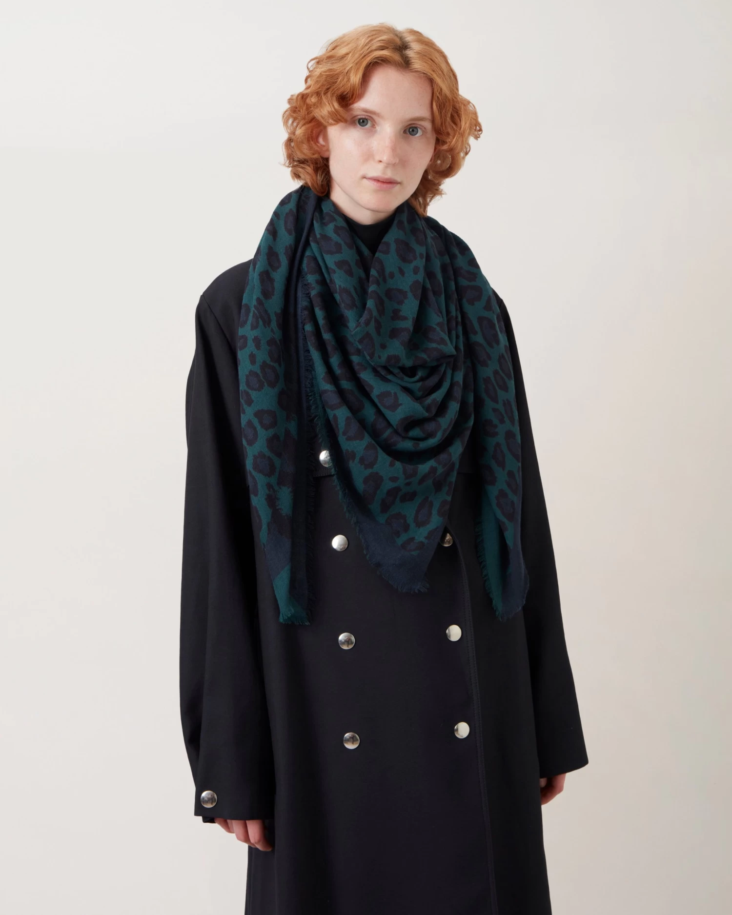 Leopard Square Mulberry Green & Black 6 Leopard Square Mulberry Green & Black - Image 4