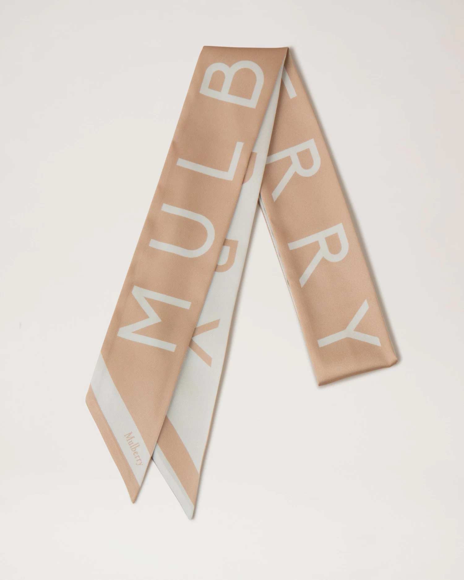 Logo Skinny Scarf Chalk & Maple 3 Logo Skinny Scarf Chalk & Maple