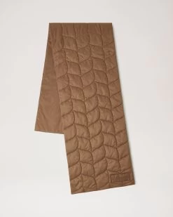 Softie Quilted Nylon Scarf Tobacco Brown