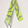 Bayswater With Chains Skinny Scarf Acid Green-Pale Grey 2 Bayswater With Chains Skinny Scarf Acid Green-Pale Grey -Fashion Bag Store G VS4720 924R570