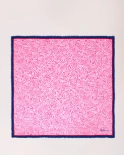 Distorted Rose Wool Square Geranium Pink & Powder Rose