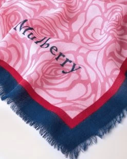 Distorted Rose Wool Square Geranium Pink & Powder Rose -Fashion Bag Store G VS4724 906Z375 3