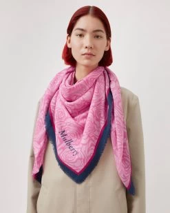 Distorted Rose Wool Square Geranium Pink & Powder Rose -Fashion Bag Store G VS4724 906Z375 4