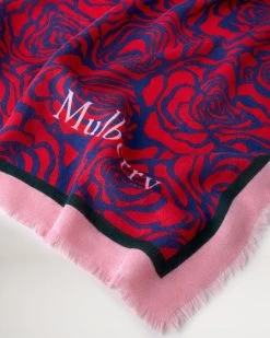 Distorted Rose Wool Square Pigment Blue & Lancaster Red -Fashion Bag Store G VS4724 906Z386 3