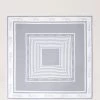 Logo Border Square Pale Grey & White 2 Logo Border Square Pale Grey & White -Fashion Bag Store G VS4727 909Z393