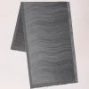 Wave Jacquard Logo Border Rectangular Scarf Black-Charcoal