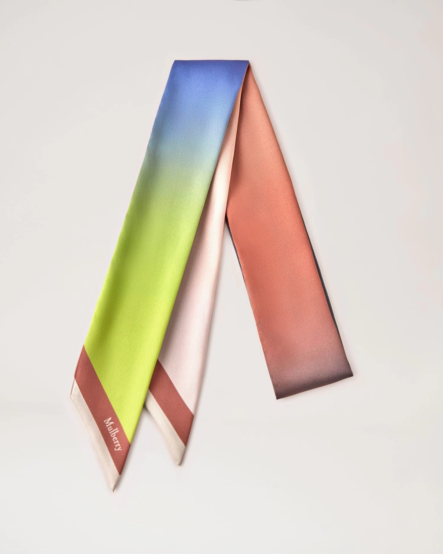 Soft Wave Skinny Scarf Acid Green-Maple 3 Soft Wave Skinny Scarf Acid Green-Maple