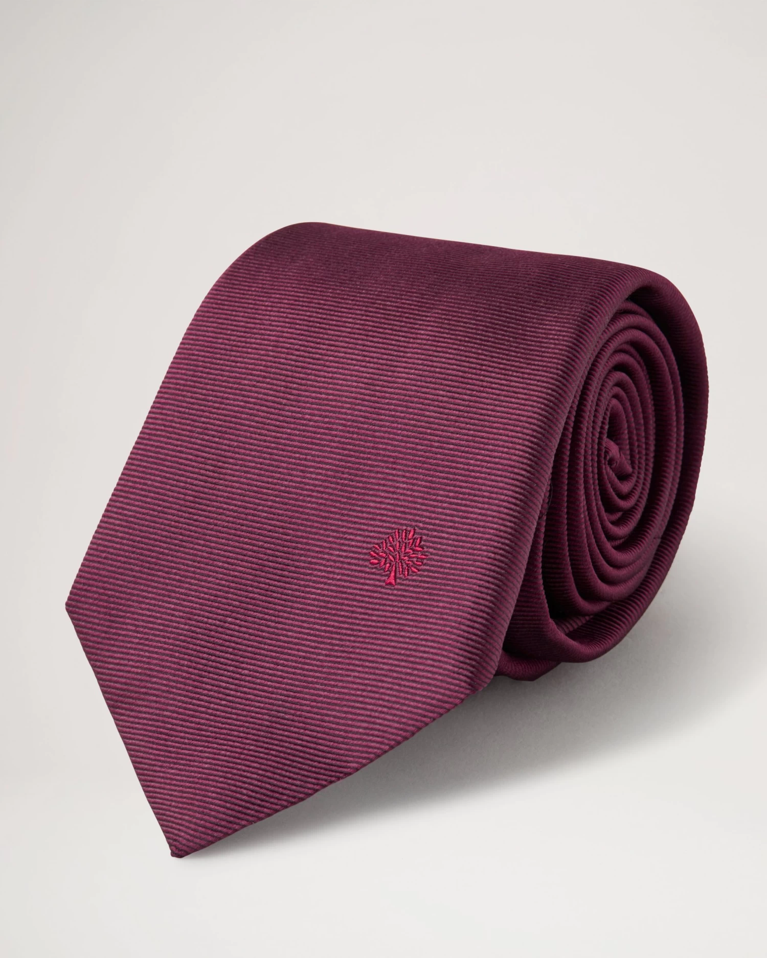 Solid Colour & Embroidered Tree Tie Black Cherry 5 Solid Colour & Embroidered Tree Tie Black Cherry - Image 3