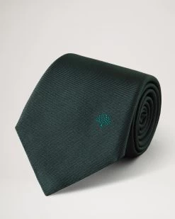 Solid Colour & Embroidered Tree Tie Mulberry Green -Fashion Bag Store G VT4009 011Q633 3