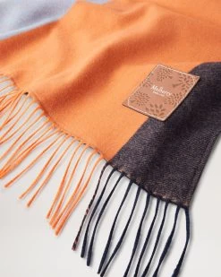 Striped Picnic Blanket Mandarin Orange & Cornflower Blue -Fashion Bag Store G VY0008 949Z126 3