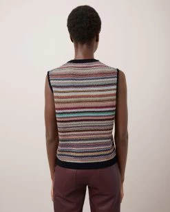 Paul Smith Women's Knitted Vest Multicolour 8 Paul Smith Women's Knitted Vest Multicolour -Fashion Bag Store G WK4490 000Z501 3
