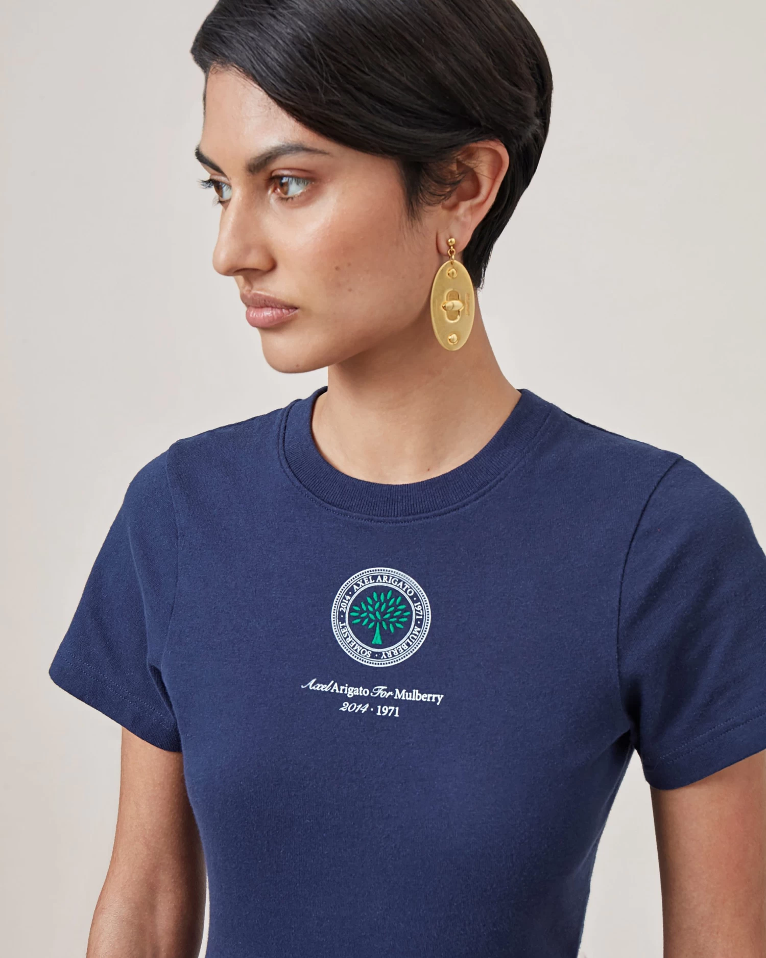 Axel Arigato For Mulberry Baby Tee Navy 5 Axel Arigato For Mulberry Baby Tee Navy - Image 4