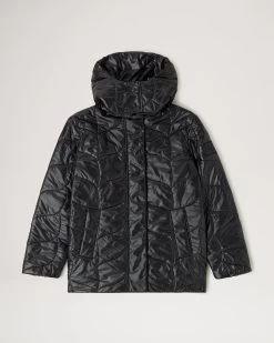 Softie Quilted Hooded Puffer Jacket Black