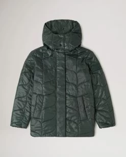 Softie Quilted Hooded Puffer Jacket Mulberry Green