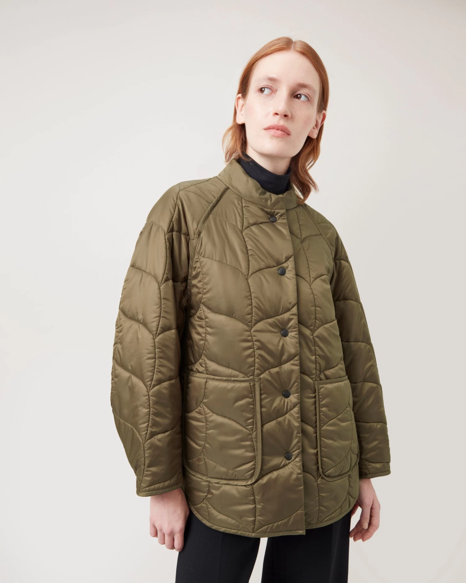 Softie Quilted Shell Jacket Khaki 4 Softie Quilted Shell Jacket Khaki - Image 2