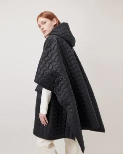 Softie Quilted Hooded Cape Black -Fashion Bag Store G WR4236 000A100 4