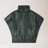 Softie Quilted Hooded Cape Mulberry Green