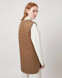 Softie Quilted Sleeveless Coat Tobacco Brown -Fashion Bag Store G WR4238 000G911 4