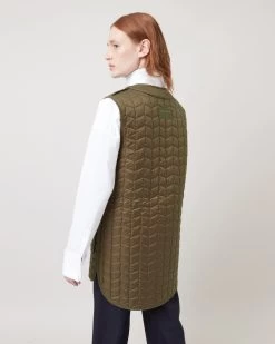 Softie Quilted Sleeveless Coat Khaki -Fashion Bag Store G WR4238 000R110 4